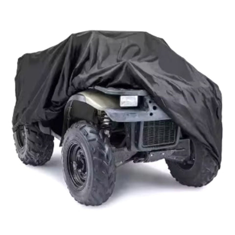 Svart ATV-kapell, storlek 3XL, på vit botten