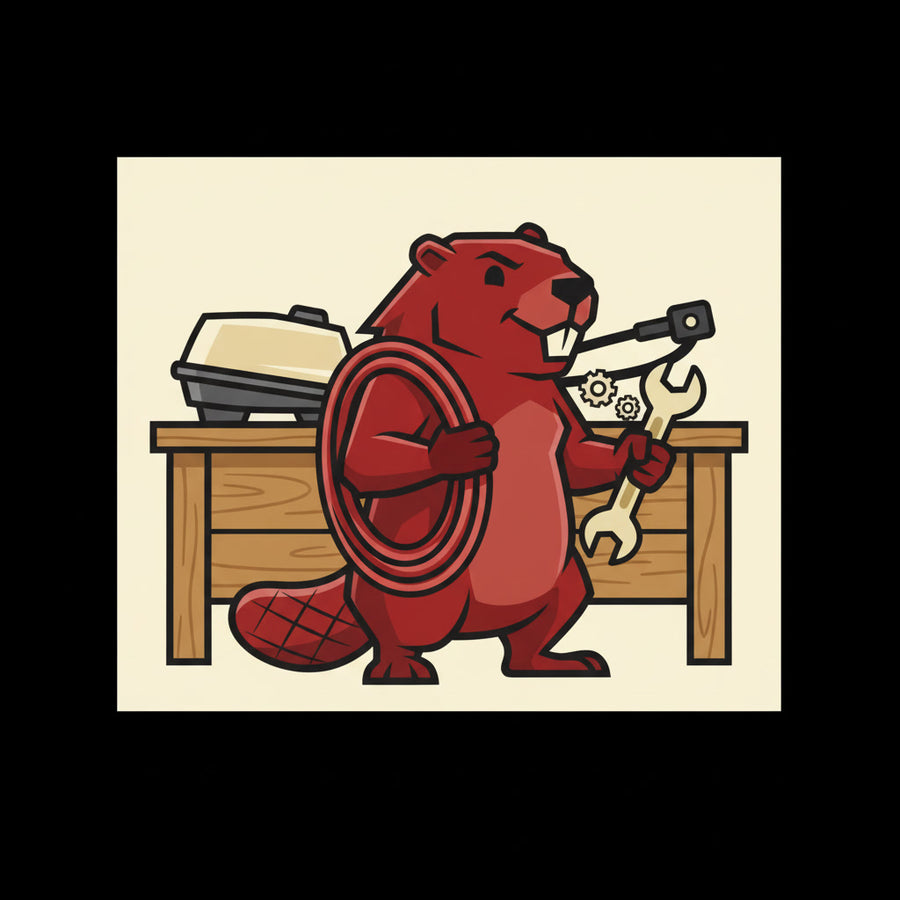 El castor de Beaver Store con un cable y una llave inglesa