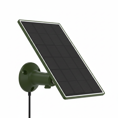 AI-illustration: solpanelen i grönt med ledat fäste – färgen som levereras